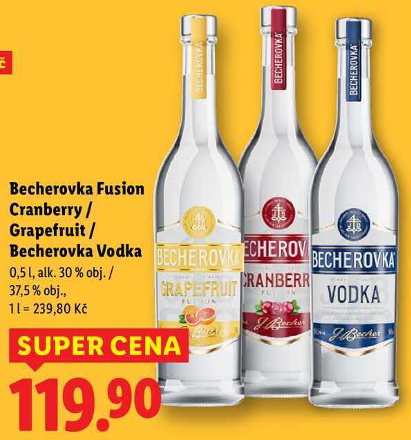 Becherovka Fusion Cranberry/ Grapefruit/Becherovka Vodka, 0,5 l
