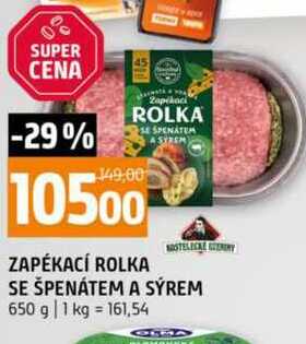 Zapékací rolka se špenátem a sýrem 650g
