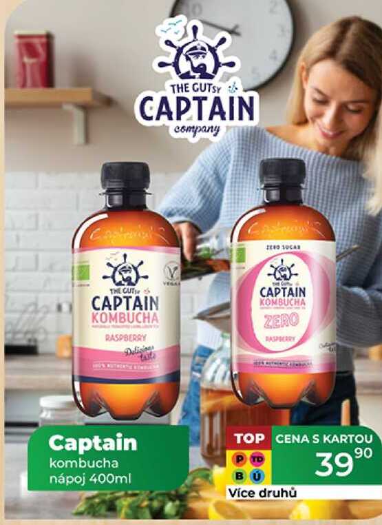 Captain kombucha nápoj 400ml