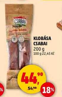 KLOBÁSA CSABAI, 200 g 