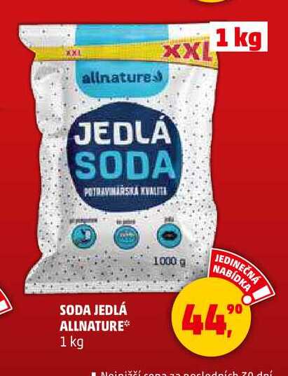 SODA JEDLÁ ALLNATURE, 1 kg 