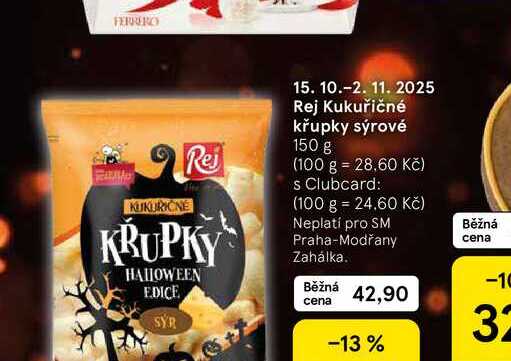 Rej Kukuřičné křupky sýrové, 150 g  