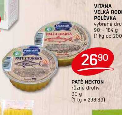 PATÉ NEKTON různé druhy 90 g 