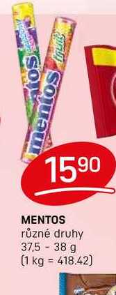 MENTOS různé druhy 38 g 