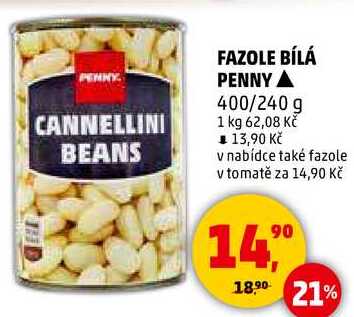 FAZOLE BÍLÁ PENNY, 400/240 g