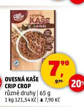 OVESNÁ KAŠE CRIP CROP, 65 g 