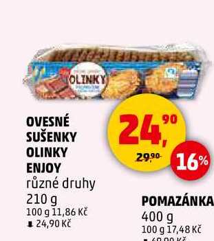 OVESNÉ SUŠENKY OLINKY ENJOY, 210 g 