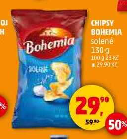 CHIPSY BOHEMIA solené, 130 g 