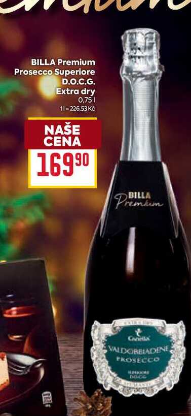 BILLA Premium Prosecco Superiore D.O.C.G. Extra dry 0,75l