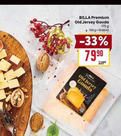 BILLA Premium Old Jersey Gouda 175 g 