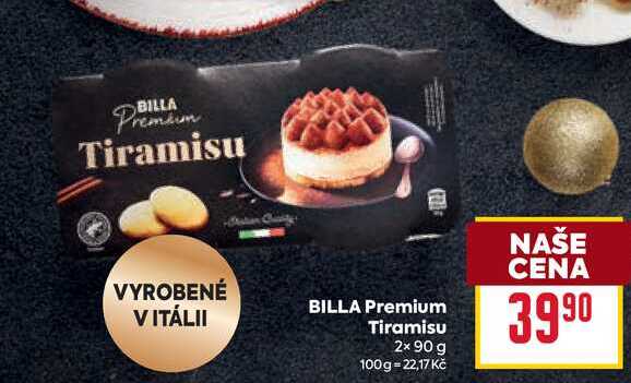 BILLA Premium Tiramisu 2x 90 g 