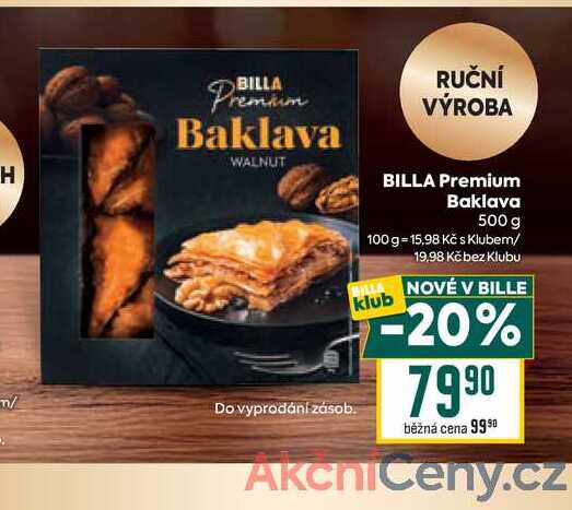 BILLA Premium Baklava 500 g 