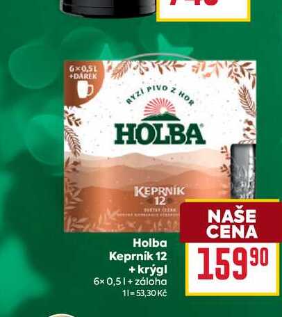 Holba Keprník 12 +krýgl 6× 0,5l