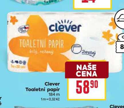 Clever Toaletní papír 184 m 