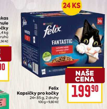 Felix Kapsičky pro kočky 24× 85 g