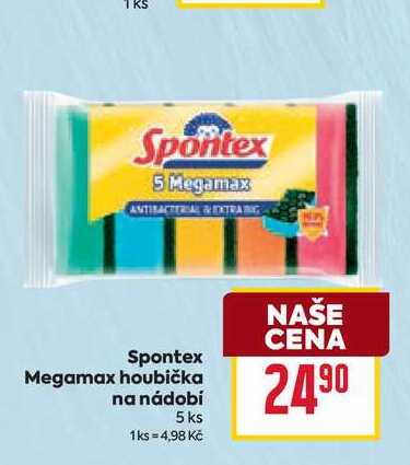 Spontex Megamax houbička na nádobí 5 ks 