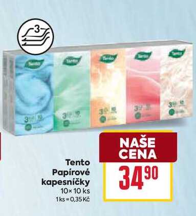 Tento Papírové kapesníčky 10x10 ks 