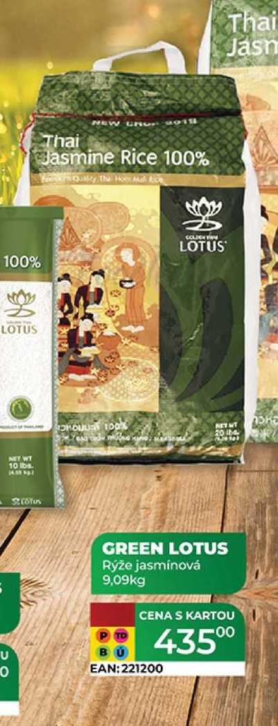 GREEN LOTUS Rýže jasmínová 9,09kg 