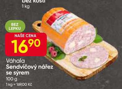 Sendvičový nářez se sýrem 100 g