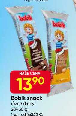 Bobik snack různé druhy 28-30 g 