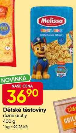 Melissa Dětské těstoviny různé druhy 400 g 