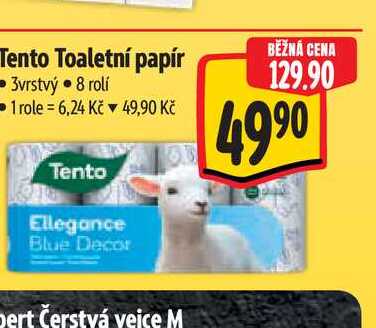 Tento Toaletní papír 3vrstvý 8 rolí 