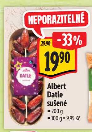  Albert Datle sušené 200 g 