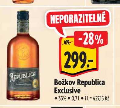  Božkov Republica Exclusive  0,7 l