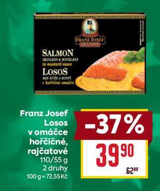 Franz Josef Losos v omáčce hořčičné, rajčatové 110/55 g 