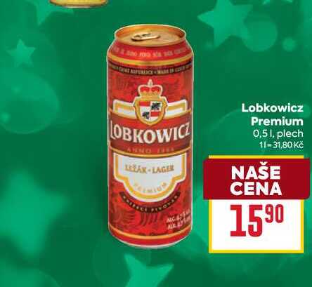 Lobkowicz Premium 0,51, plech