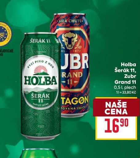 Holba Šerák 11, Zubr Grand 11 0,51, plech 