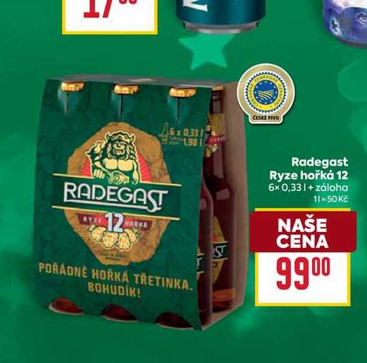 Radegast Ryze hořká 12 6x0,33l