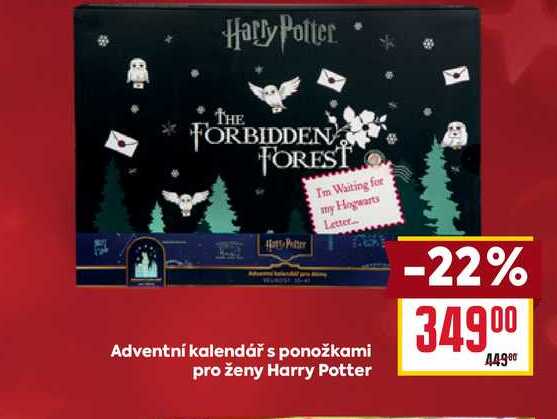 Adventní kalendář s ponožkami pro ženy Harry Potter