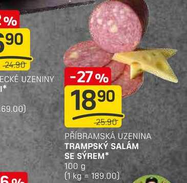 TRAMPSKÝ SALÁM SE SÝREM 100 g 