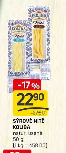 SÝROVÉ NITĚ KOLIBA natur, uzené 50 g