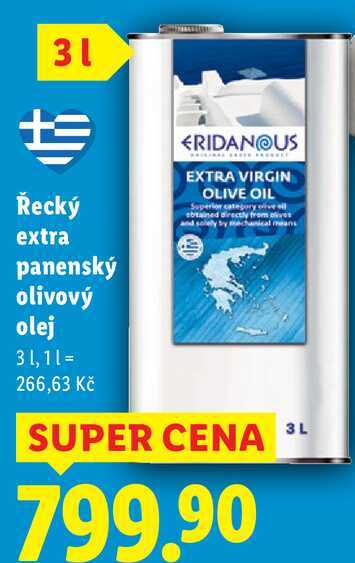 Řecký extra panenský olivový olej, 3 l