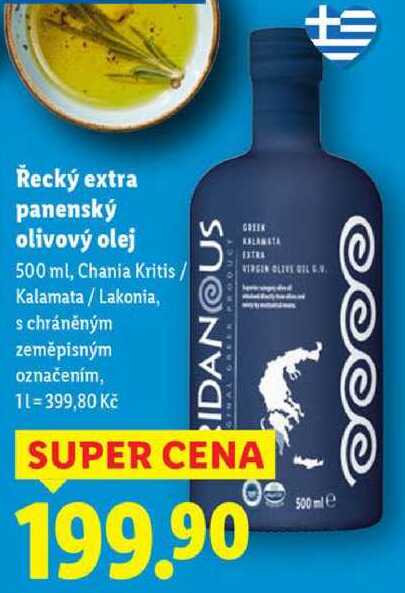 Řecký extra panenský olivový olej, 500 ml