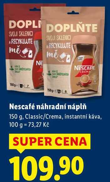 Nescafé náhradní náplň, 150 g