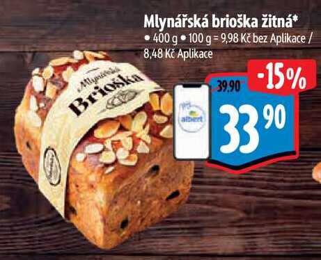 Mlynářská brioška žitná, 400 g