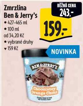 Zmrzlina Ben & Jerry's, 427-465 ml