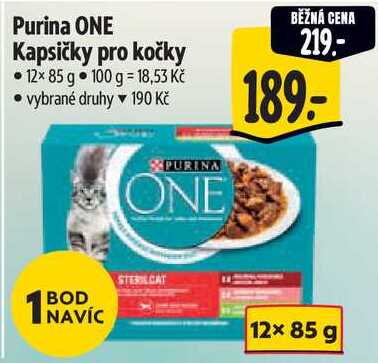 Purina ONE Kapsičky pro kočky, 12x 85 g 