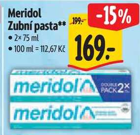 Meridol Zubní pasta, 2x 75 ml