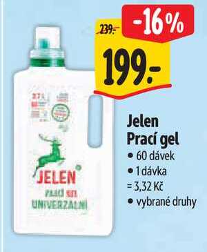 Jelen Prací gel, 60 dávek