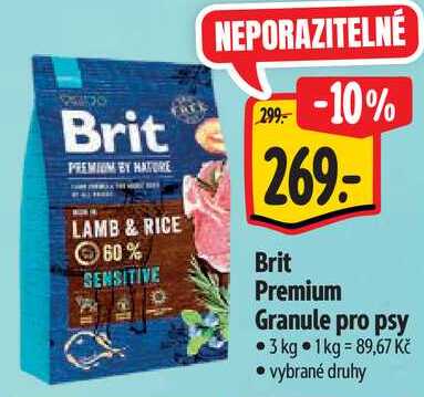 Brit Premium Granule pro psy, 3 kg