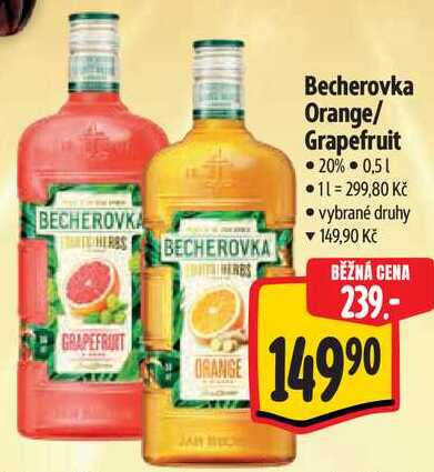 Becherovka Orange/Grapefruit, 0,5 l