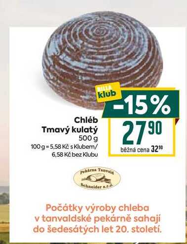 Chléb Tmavý kulatý 500 g