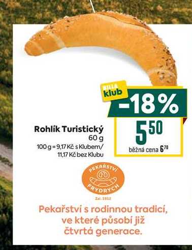 Rohlík Turistický 60 g 