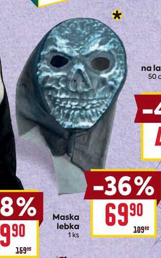 Maska lebka 1 ks 