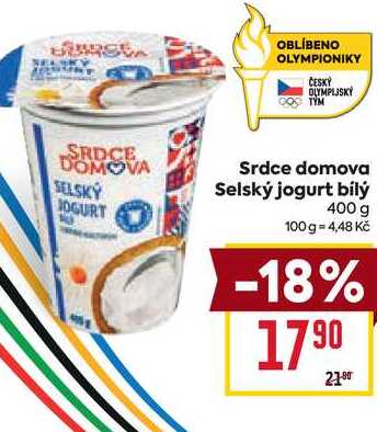 Srdce domova Selský jogurt bílý 400 g 