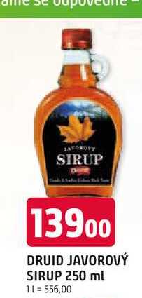 DRUID JAVOROVÝ SIRUP 250 ml